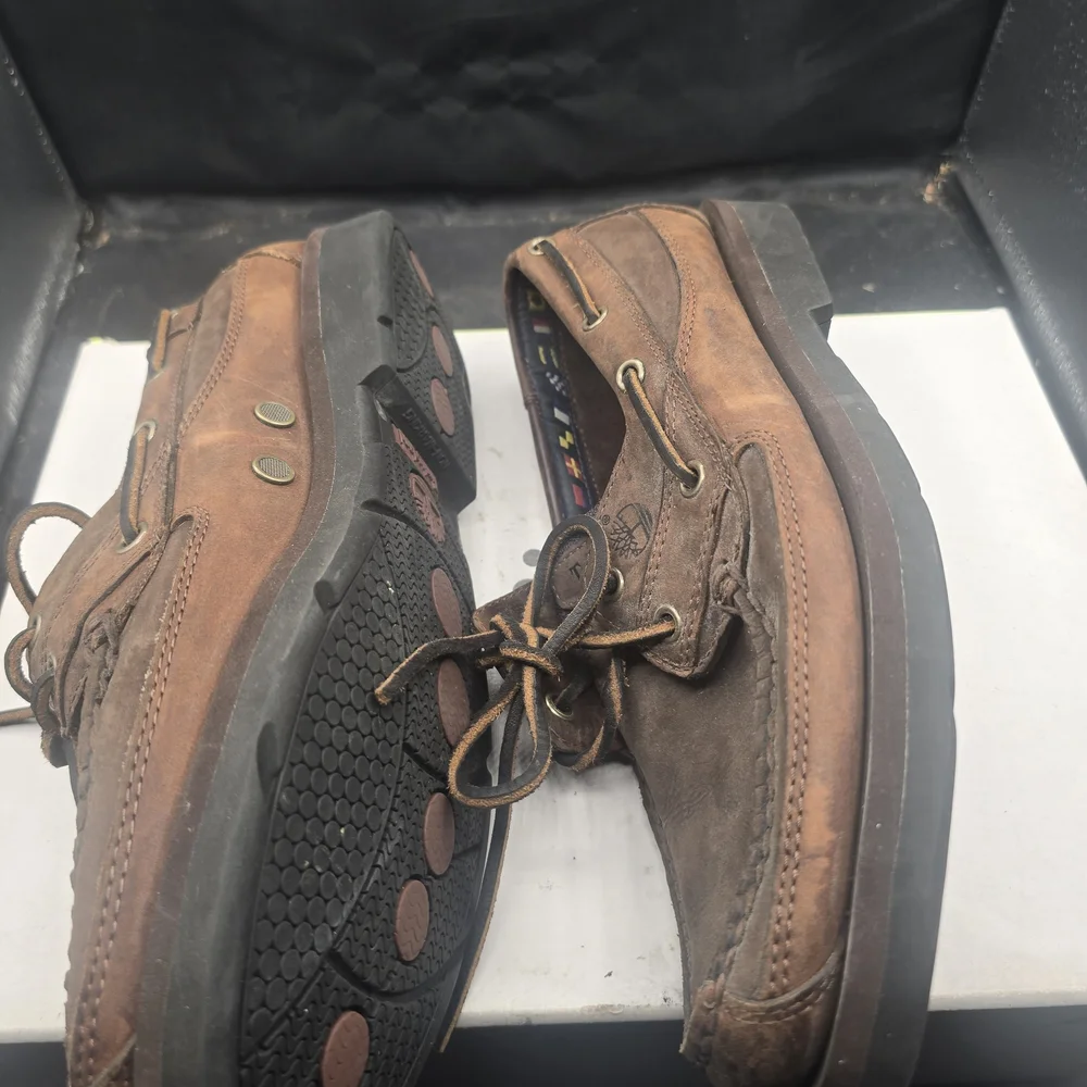 Timberland Men's Brown Leather Boat Shoes‎